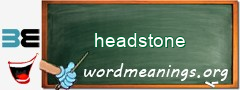 WordMeaning blackboard for headstone